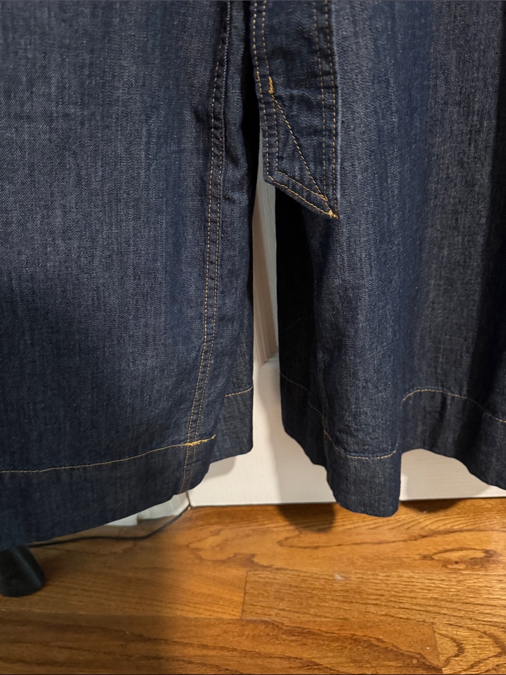 Free Assembly Denim Wide Leg Jumpsuit - Picture 4 of 8